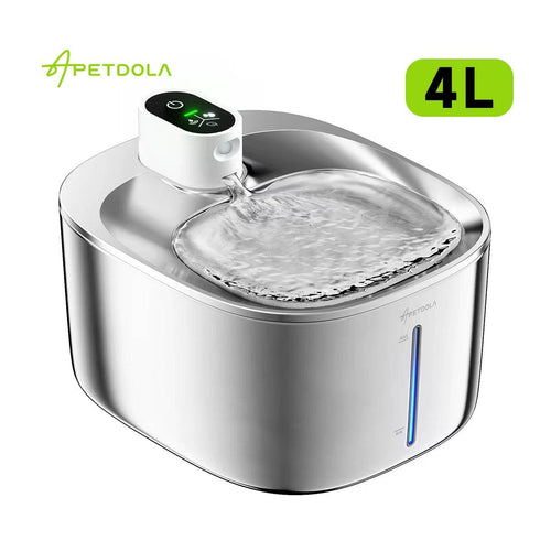 4L Wireless Pet Water Fountain | Auto Sensor, Stainless Steel