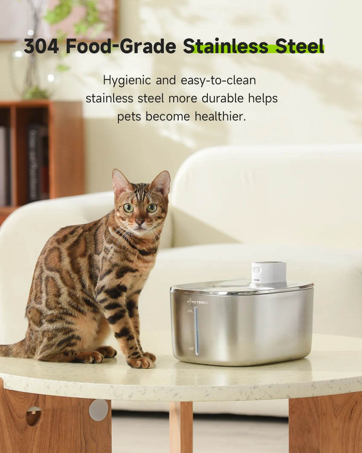 4L Wireless Pet Water Fountain | Auto Sensor, Stainless Steel
